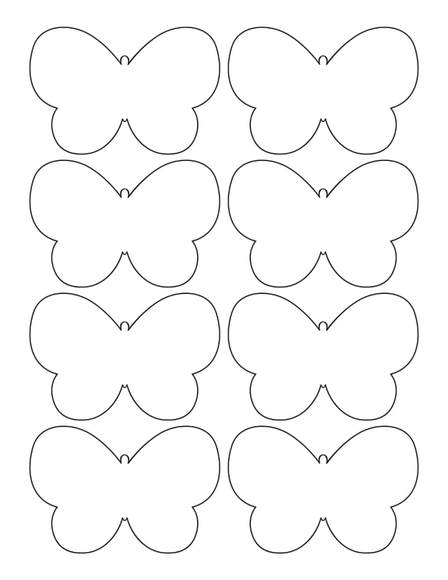 Butterfly No Antennae 8 Small Coloring Pages Pdf Free Vectors